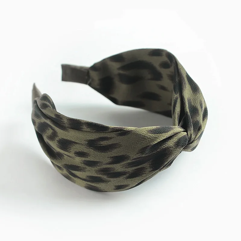 Hairband ArmyGreen Корейский женский стиль, леопардовые заколки для волос, крабы, когти, акрил, животный узор, заколки для волос, для женщин, девушек, аксессуары для волос - Цвет: Hairband ArmyGreen