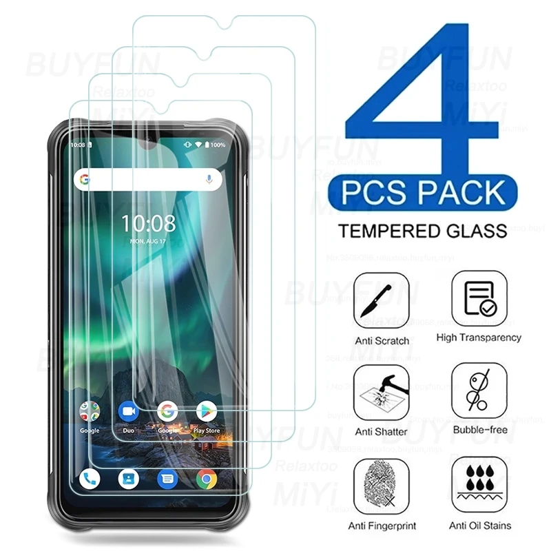 4pcs protective glass for umidigi bison gt g t smartphone lcd full cover screen protector tempered glass film steko umi  bisongt