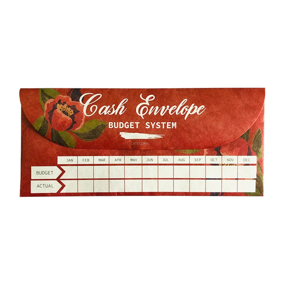 

12pcs Creative Cash Envelopes Assorted Money Budget System 12 Color Budget Envelopes with Budget Sheets