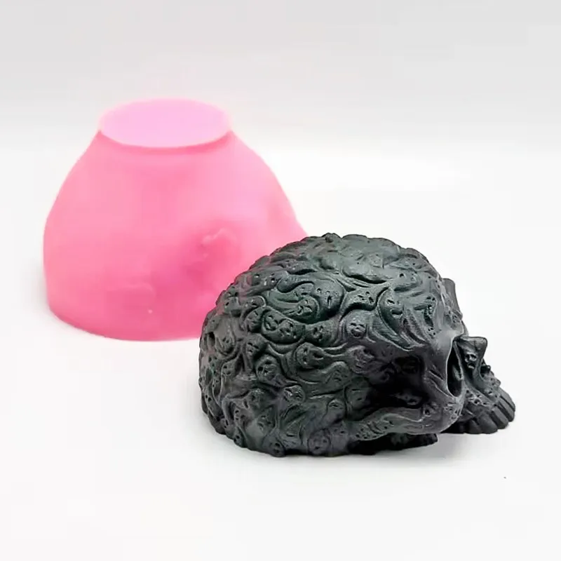 Силиконовая форма для изготовления сглаза призрака черепа свечи мыла смолы