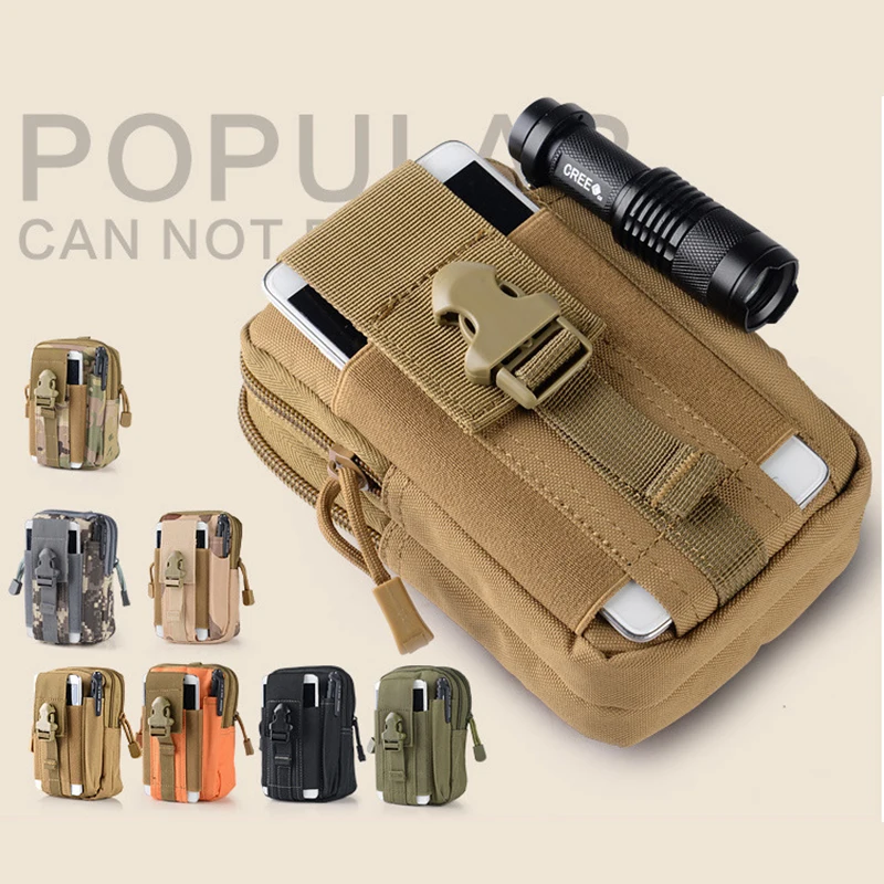 

Outdoor sports MOLLE tactical waist bag male 5.5/6 inch waterproof mobile phone bag wearing belt running bag