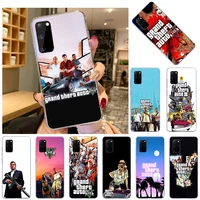 soft tpu phone case for samsung galaxy s21 ultra s20 fe 5g s10 lite s8 s9 plus s7 grand theft auto gta art silicone cases cover