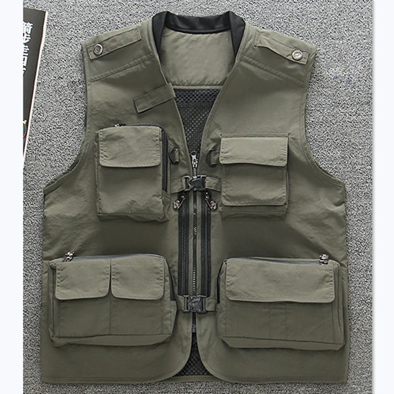 

Жилет сетчатый Быстросохнущий для мужчин и женщин, осенний, для отдыха на открытом воздухе, походов, охоты, восхождений, фотографии, для режи...