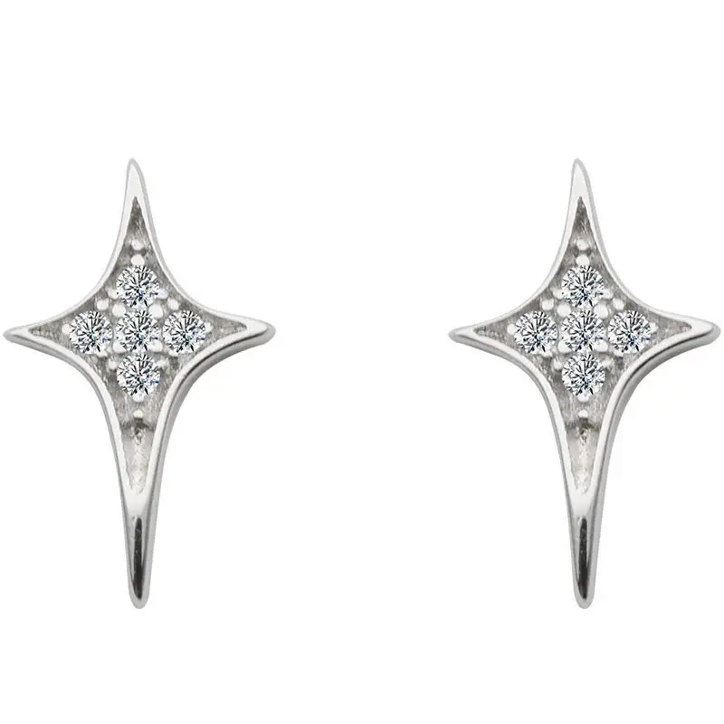 

Серьги-гвоздики женские из серебра 925 пробы, с кристаллом