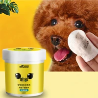 130pcs pet eyes cleaning pads facial paper towels eye wet wipes cat dog grooming tear stain remover cleaning for pets puppy cat