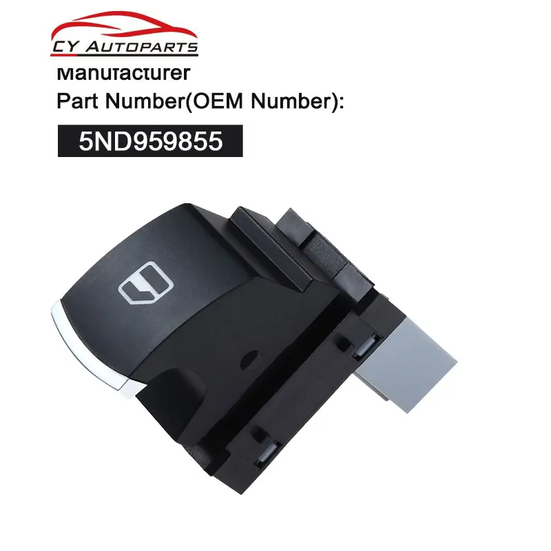 

YAOPEI High Quality Chrome single Window Switch For VW CC TIGUAN PASSAT B6 GOLF JETTA MK5 MK6 Eos Touarge 5ND 959 855 5ND959855