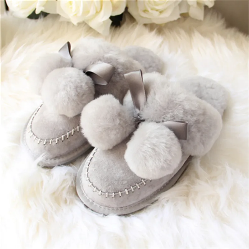 2021 натуральная овчина меховые тапочки Модные женские зимние теплые домашние из
