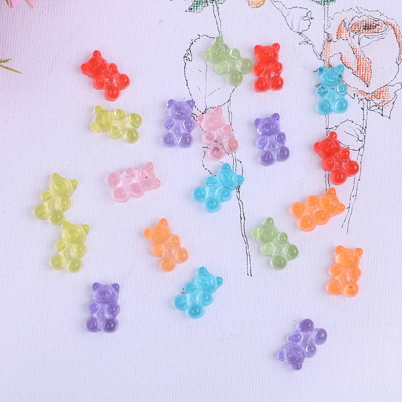 10Pcs Simulated Bear Candy Polymer Slime Box Toy For Children Charms Lizun Modeling Clay DIY Kit Accessories Kids Plasticin Gift | Игрушки и