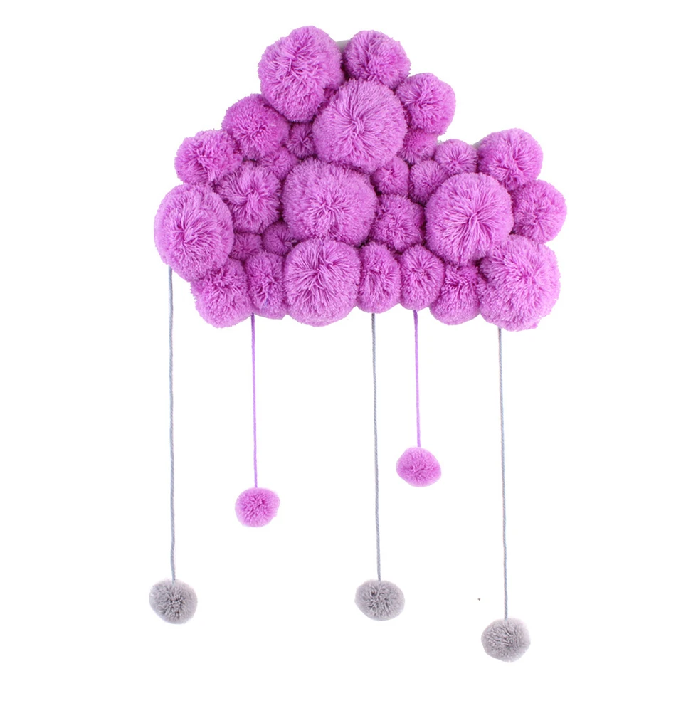 Украшение детской комнаты короткий коралловый бархат Hairball Новорожденный ребенок в детская кроватка декор комнаты ручной работы фотографии Висячие реквизит