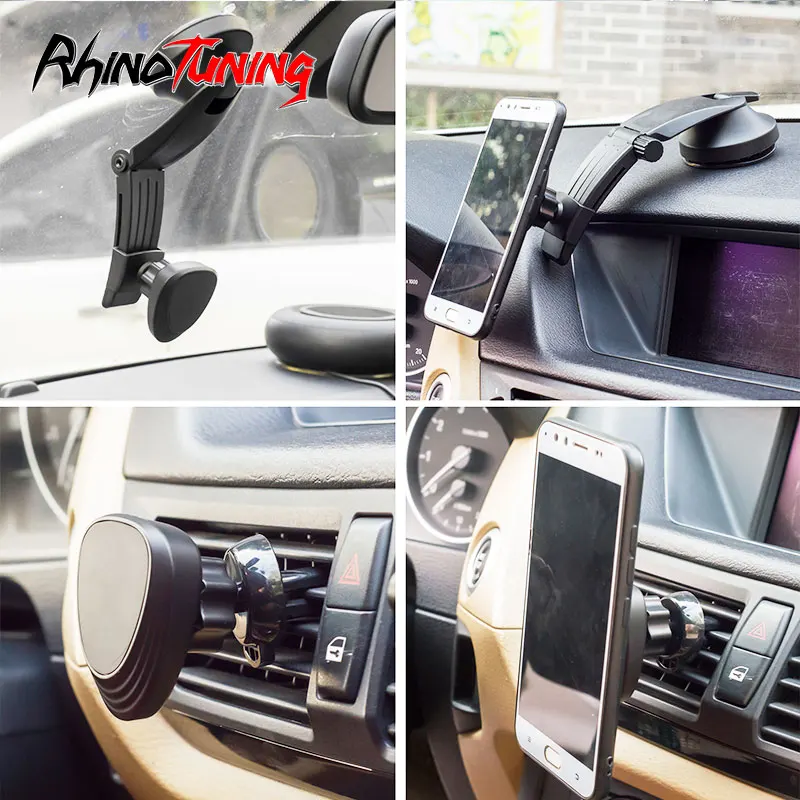 

Universal Multifunction Car Phone Holder Washable Strong Sticky Suction Pad One Button Release Suitable For Universal Cars