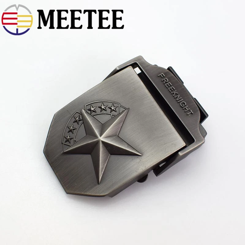 Meetee металлический 3,8 см ширина мужской тактический ремень с пряжкой из сплава материал для холста Джинсовый пояс DIY аксессуары для одежды AP2765