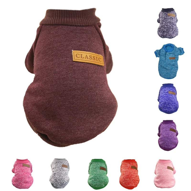 

Акция! Классическая зимняя теплая одежда для собак, куртка для щенков и кошек, Модный мягкий свитер, одежда для чихуахуа, Йорков, XS, серого цв...