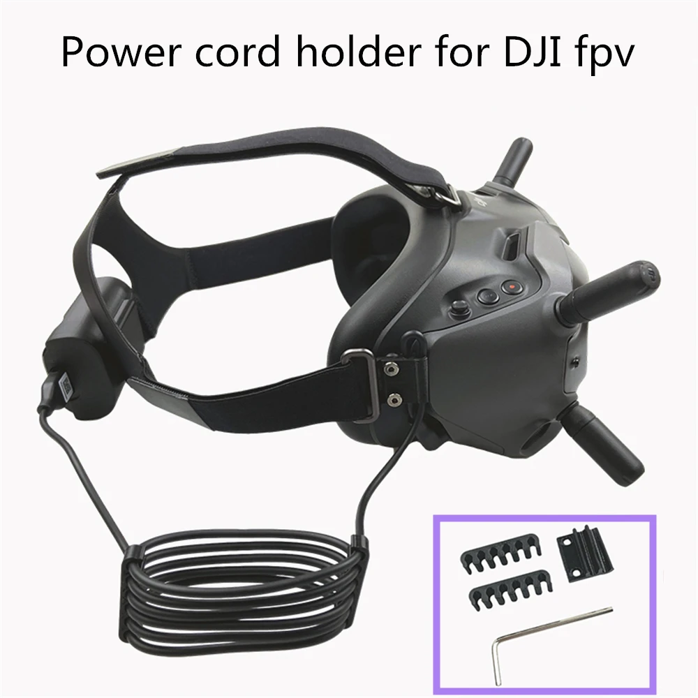 

For DJI FPV COMBO Drone Flying Glasses Data Cable Management Holder Power Line fixed Bracket Harness Prevent Loose Accessories