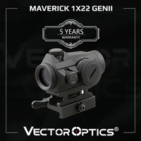 vector optics maverick genii 1x22 red dot scope sight hunting tactical uncapped turret qd mount for real firearms 308 airsoft