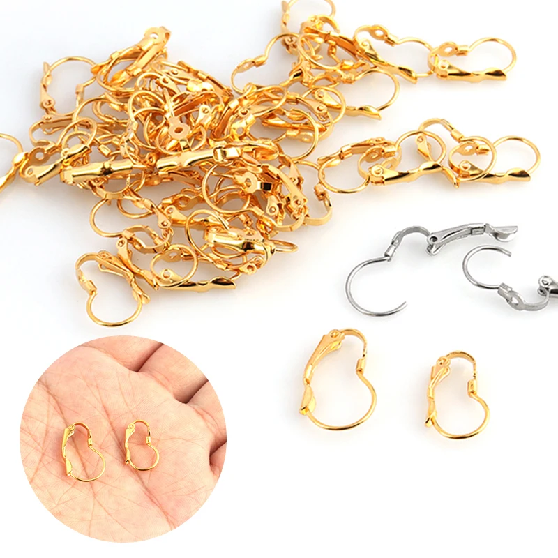

20pcs/lot 16*10mm French Lever Earring Hooks Wire Settings Base Hoops Earrings DIY Jewelry Making Findings Supplies Accessories
