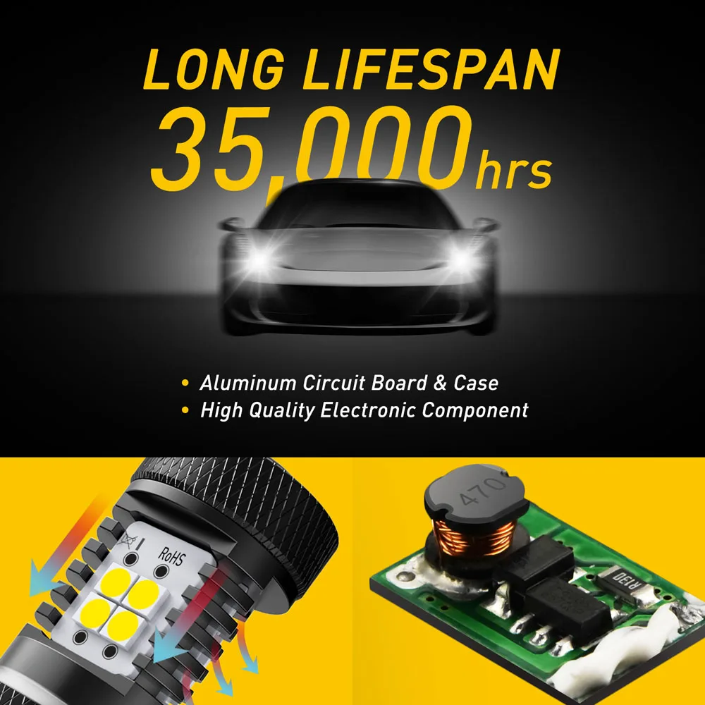 Светодиодсветодиодный парковочные огни AUXITO P21W CANBUS BA15s 7506 1156 LED 3030SMD дневные