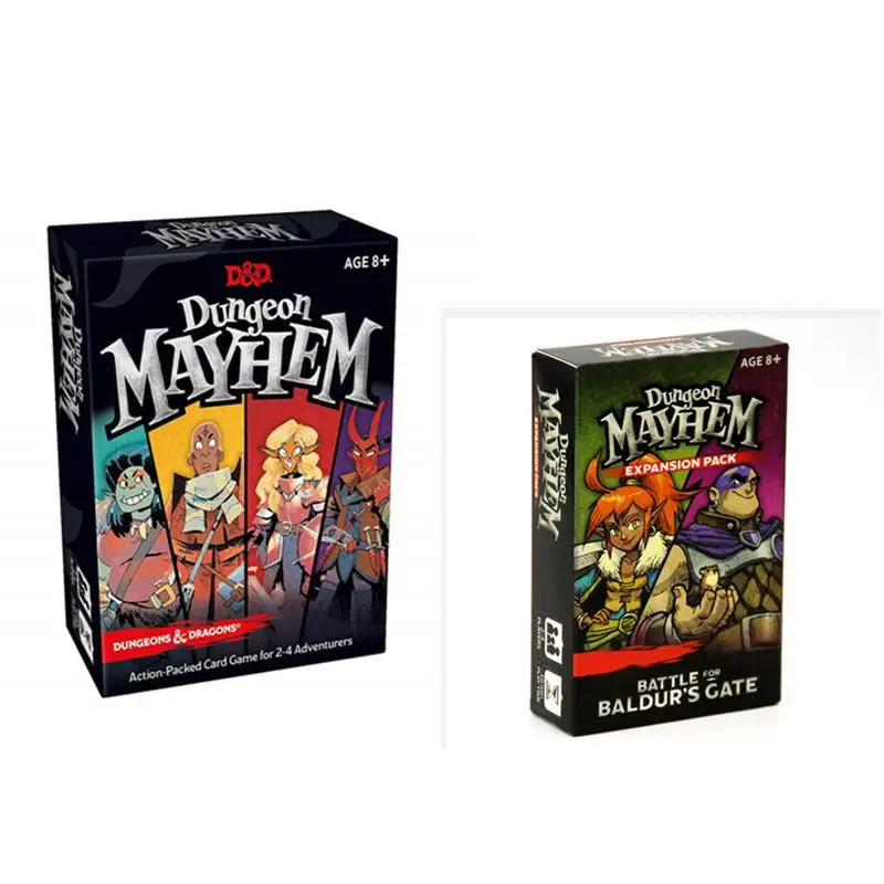 

Настольная игра Dungeon Mayhem & Dragon с английскими картами, мультиплеерская настовечерние игра для дуэли, Повседневная игра, командное строительс...