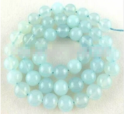 + 819 10 мм круглые океанские синие свободные бусы из халцедона