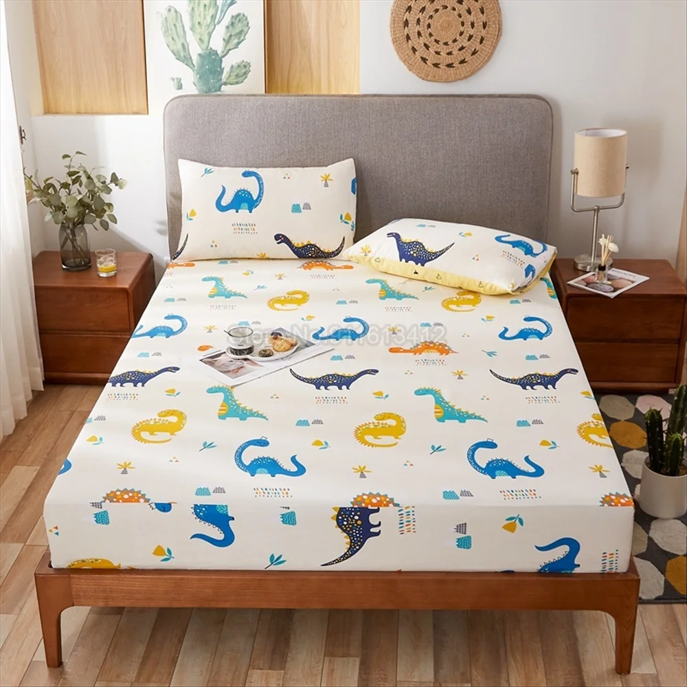 

3D Animal Print Bed Sheets Dinosaur Room Decor for Boys Bedding Fitted Sheet Bedspread Mattress Cover with Elastic Band