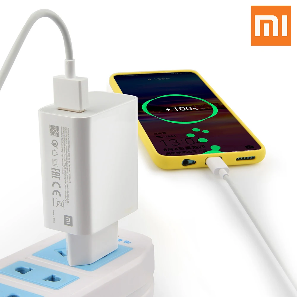 Оригинальный адаптер для быстрой зарядки Xiaomi 27 Вт 4 0 Turbo Type-C MI 10 PRO 9 Redmi Note 8 K20 K30 MIX 3