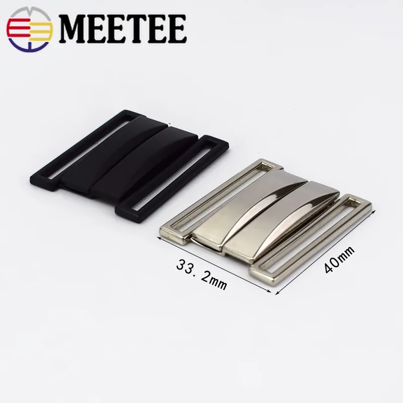 Meetee 2 шт. 30 70 мм металлический ремень пряжки Женское пальто пуховик брюки пуговицы