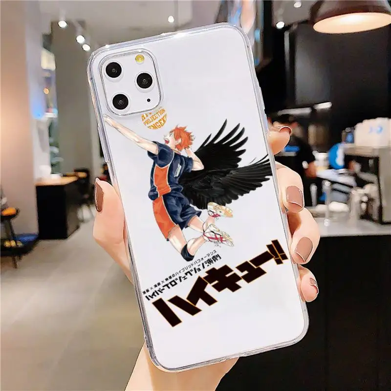 

Anime volleyball boy Phone Case Transparent soft For iphone 5 5s 5c se 6 6s 7 8 11 12 plus mini x xs xr pro max