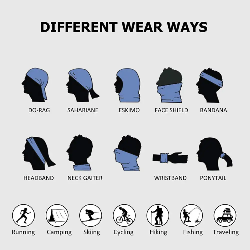 3 шт. мужские головные уборы для велоспорта рыбалки лыжного спорта|Шарфы| |