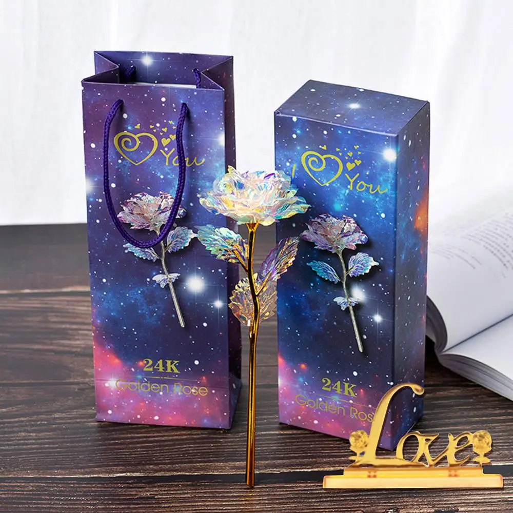 Фольга из 24-каратного золота роза искусственные розы подарок на день рождения