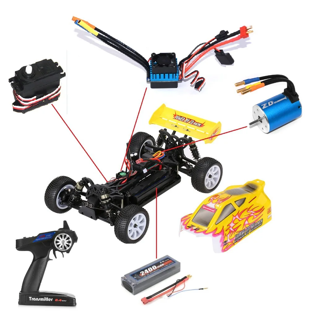ZD Racing Thunder B-10E 9102 RC автомобиль 1:10 2 4 ГГц 4WD бесщеточный с 45A ESC Радиоуправляемая