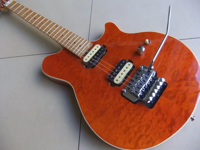 Оптовая продажа гитара новая музыкальная электрическая в оранжевом цвете 101122 |