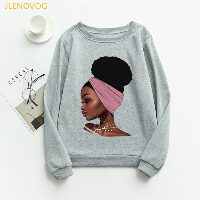 

Винтажные женские толстовки с капюшоном меланин, черная волшебная Толстовка для девочек, женская зимняя серая толстовка, Повседневная зимн...