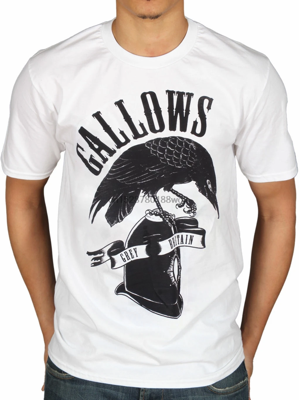 Коллекция 2019 года модная футболка MenVintage Gallows Gris Grande-Bretagne дизайнерская с оркестром