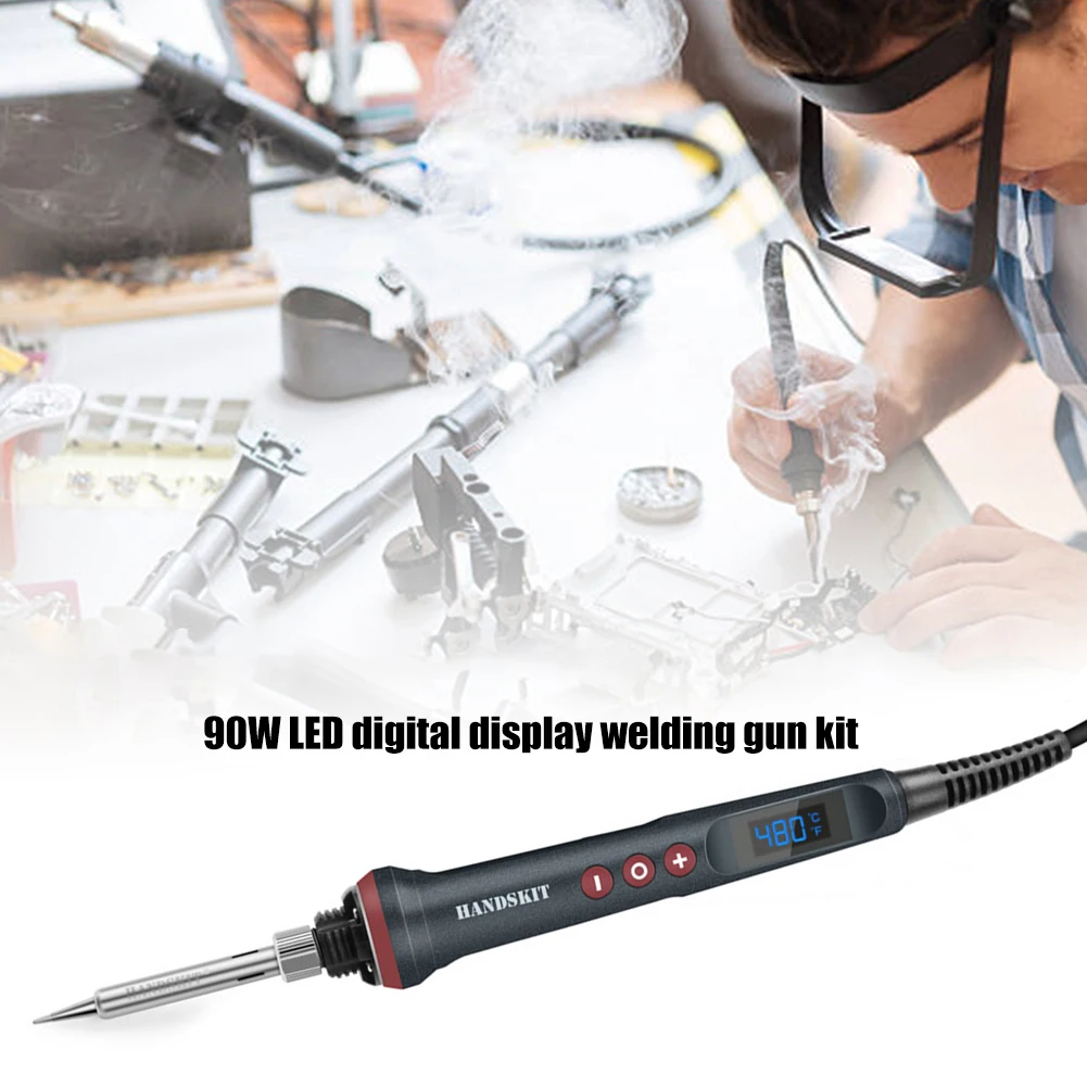 

Электрический паяльник с ЖК-дисплеем, автоматическая паяльная станция с регулируемой температурой, инструменты для ремонта, паяльник с евр...