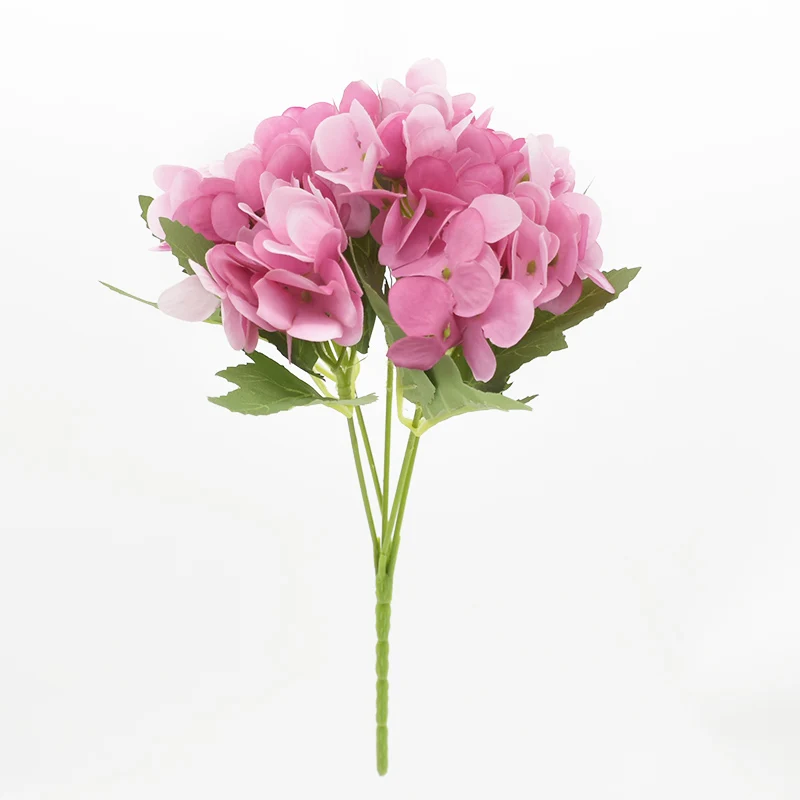 

5 fork hydrangea bouquet Artificial flowers Christmas decorations for home Diy Living room furnishings Bonsai Candy box Wedding