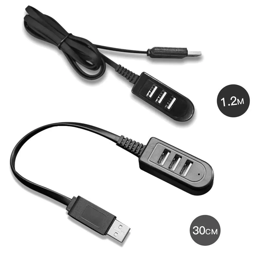 

Портативный многофункциональный мини-концентратор USB 0,3 на 3 порта, 1,2/2,0 м
