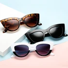 Солнцезащитные очки женские, кошачий глаз, винтажные, с леопардовым принтом, Uv400