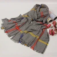 2021 autumn winter scarf for women plaid tassel soft wrap casual cashmere warm scarves shawls scarf foulard femme neck bandana