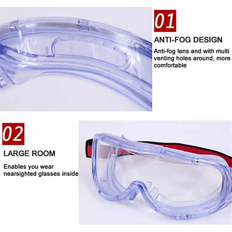 

Unisex Safety Goggles Eye Protection Glasses Clear Anti-Fog Lens Work Protective Eye Protection Goggles Riding Eyewear Goggles