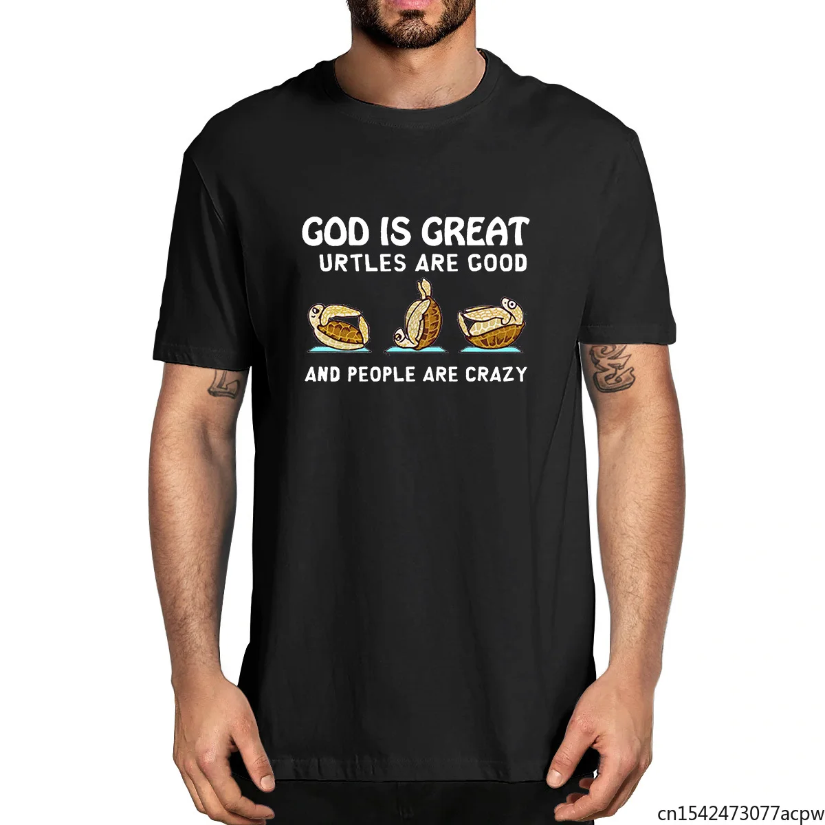 

«Бог-великие Черепахи» хорошие, а люди-сумасшедшая винтажная Мужская футболка