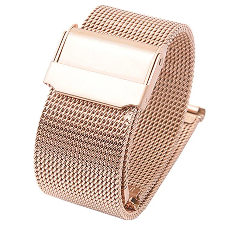 Браслет Миланская Петля из нержавеющей стали с двойной страховочной пряжкой для