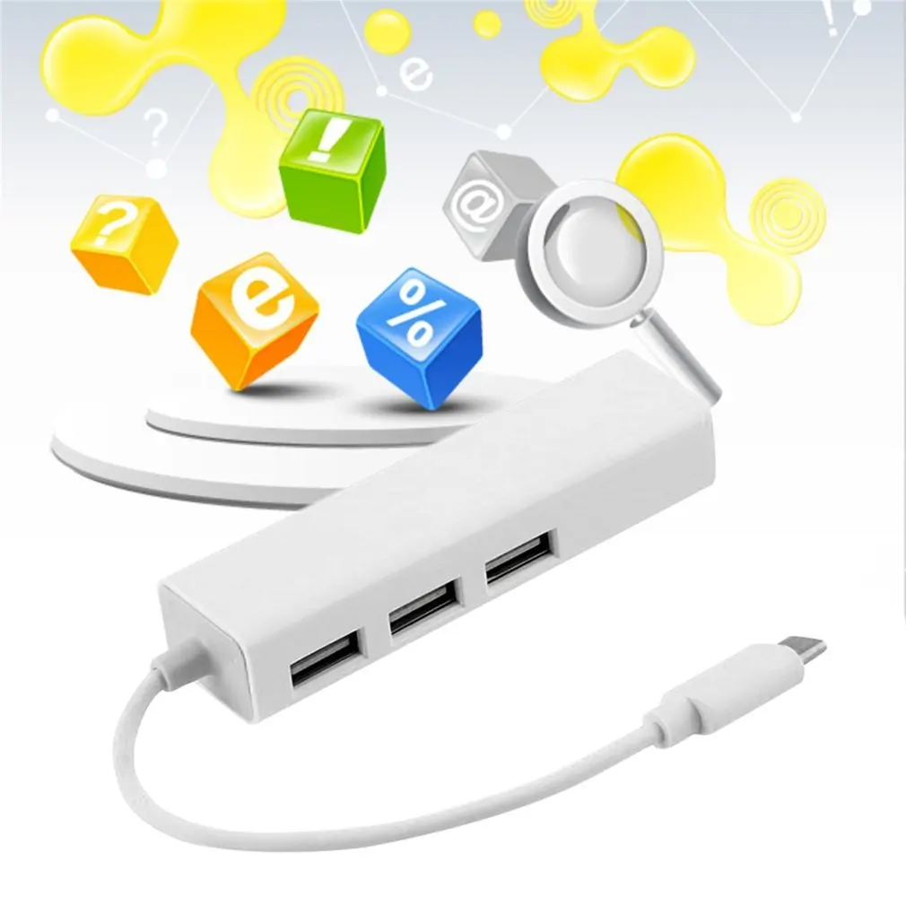 Высокое качество USB 3 1 Type C с несколькими портами концентратор Ethernet сетевой LAN