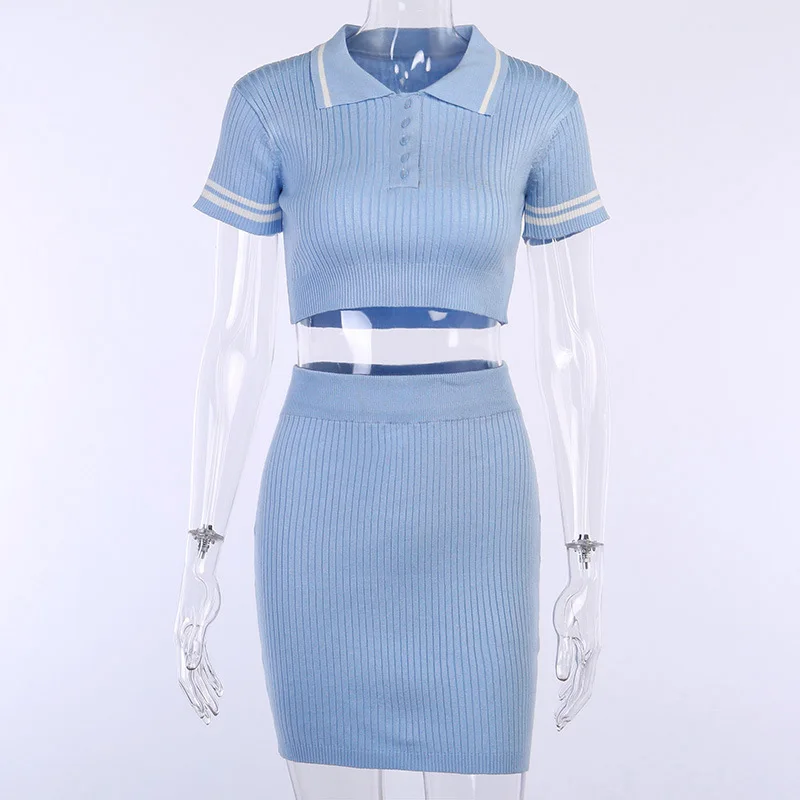 Женское облегающее платье Forefair комплект из двух предметов трикотажное с