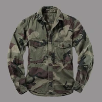 men ourdoor camouflage military tactical shirts breathable wear resistant cotton cargo shirt climbing training hunting army tops