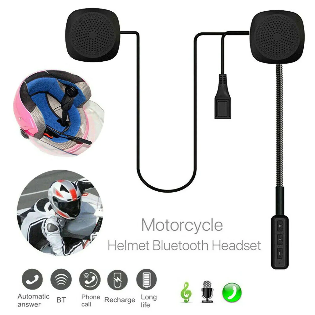 

MH03 Motorcycle Helmet Headset Microphone Speaker Bluetooth 4.2 HD Handsfree Answer Phone Call Microphone Speaker