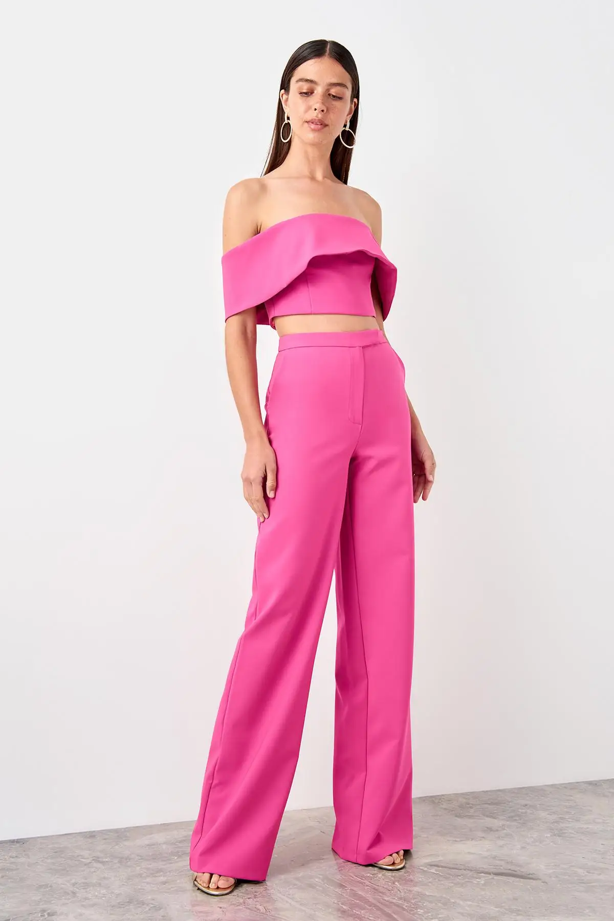 Trendyol фуксия Брюки сигареты TPRSS19PL0145 | Женская одежда
