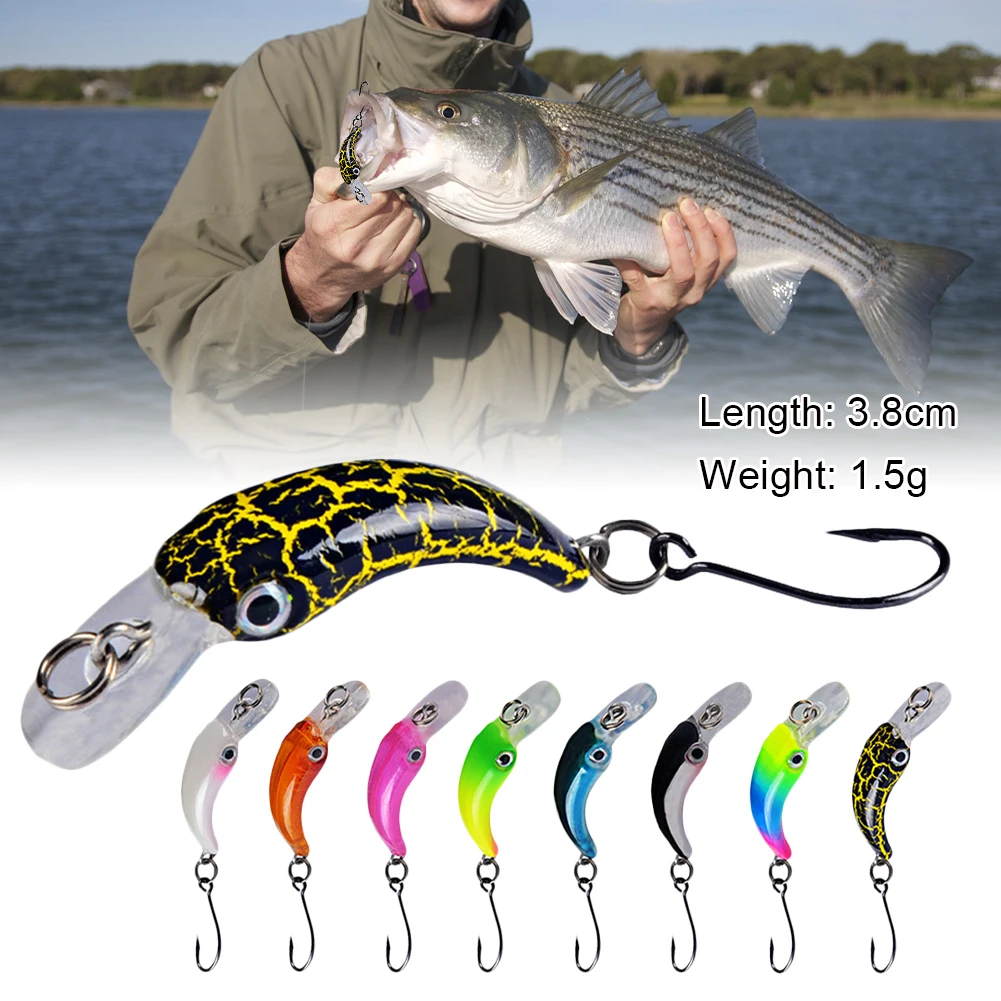 

Minnow Fishing Lure 3.8cm 1.5g Mini Artificial Hard Bait Sinking Crankbait Wobblers Trout Pike Bass Fishing Tackle Accessories