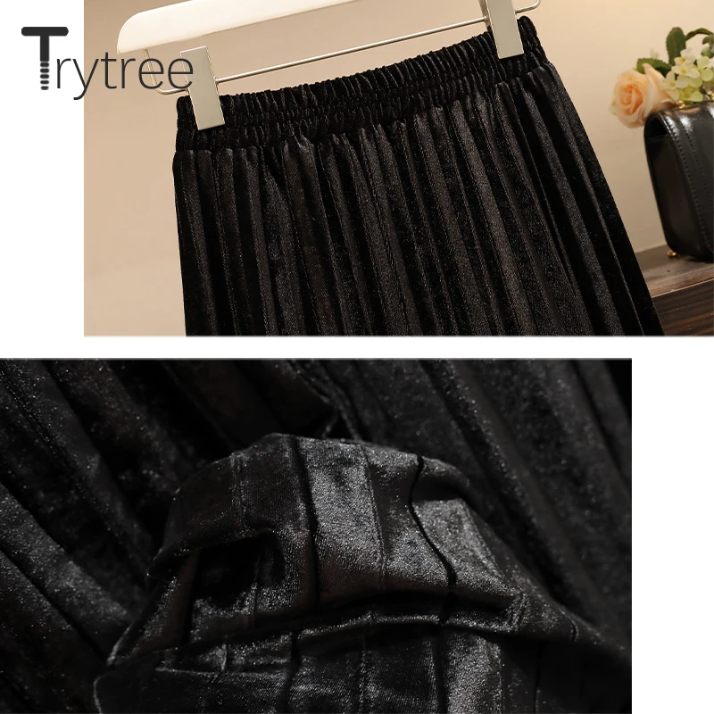 Trytree осенне зимний комплект из двух предметов Повседневная водолазка лоскутный