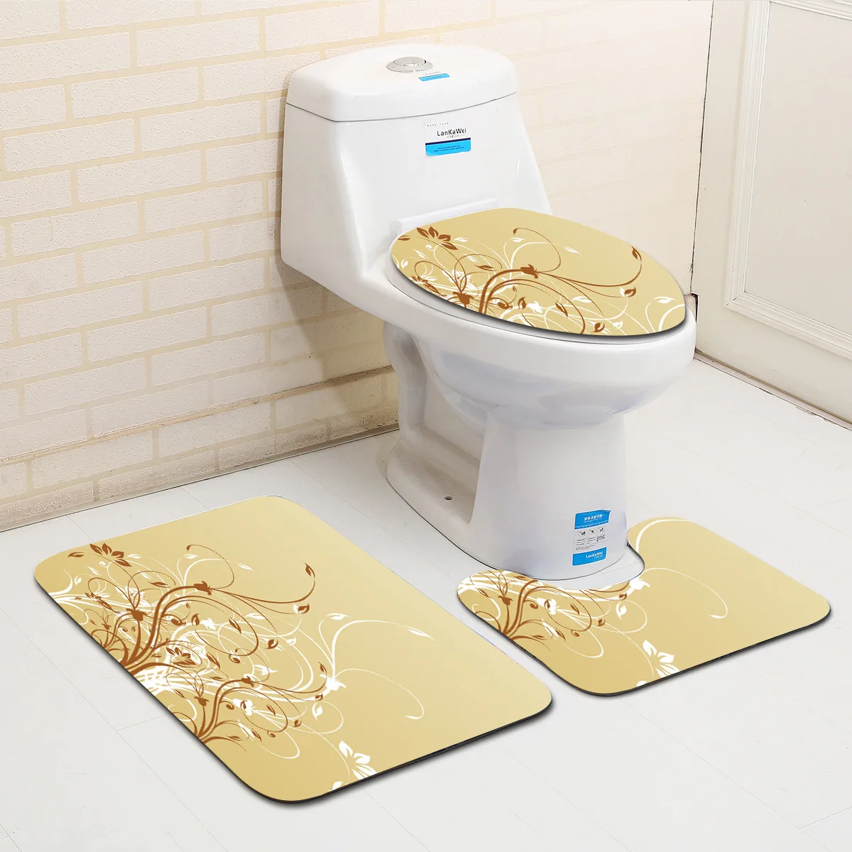 Zeegle коврик для ванной комнаты Набор Нескользящие Коврики туалета впитывающие