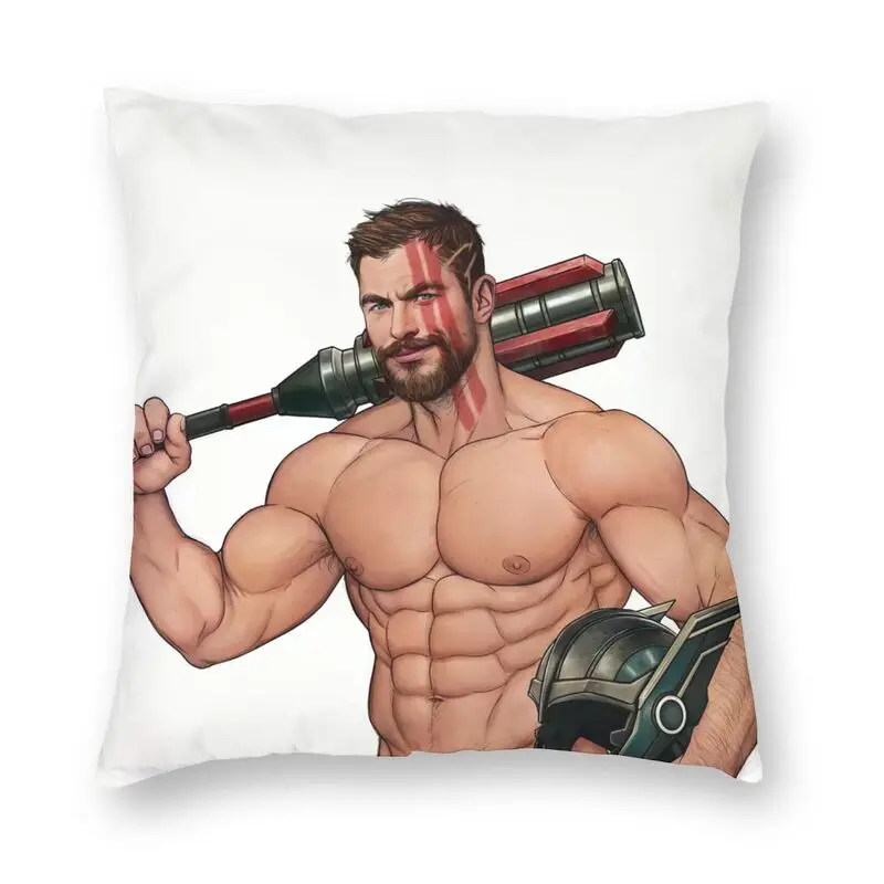 Наволочка с изображением сексуального медведя мускулата геев искусство