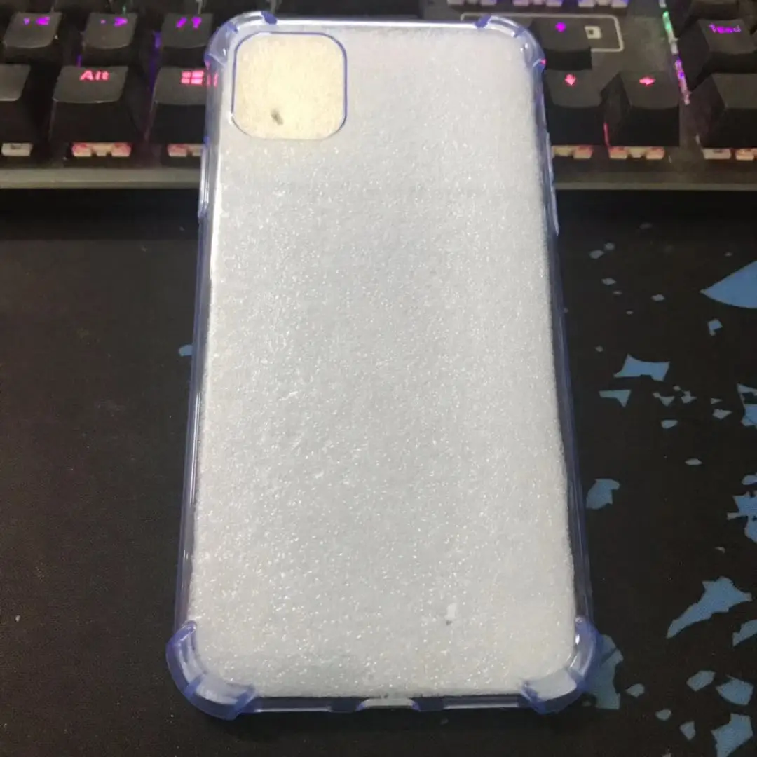 Blue Модный противоударный прозрачный силиконовый чехол для телефона для iPhone 11 Pro Max 8 7 6 6S Plus X XR XS Max Прозрачная защитная задняя крышка - Цвет: Blue